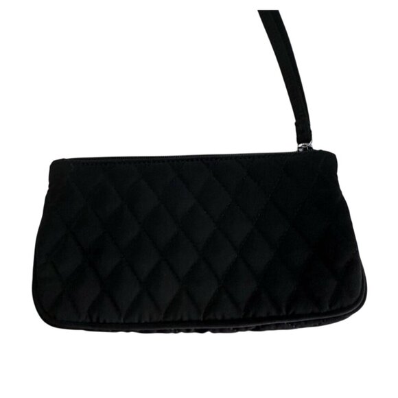 Vera Bradley Black Quilted Wristlet Clutch With Zipper Closure - Picture 4 of 7